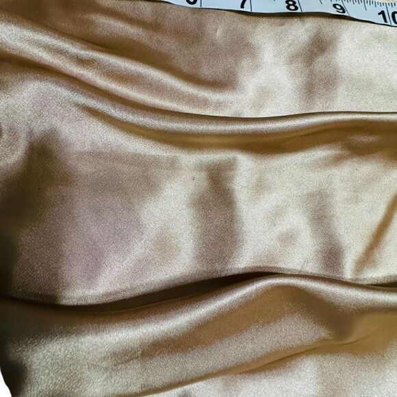 Adrianna Papell Gold Sleeveless Satin Bodycon Mini Dress size XS - Picture 15 of 16